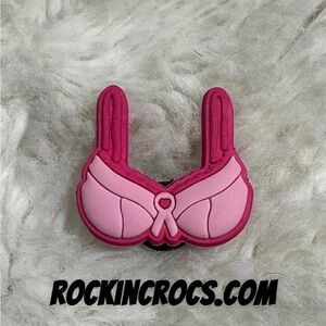 Breast Cancer Croc Charm